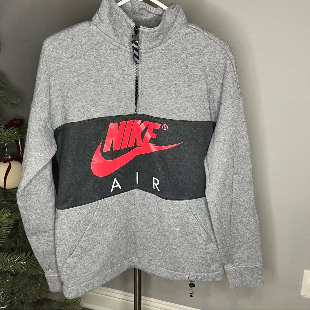 Nike Air Quarter Zip Pullover – Men’s M – Grey & Black